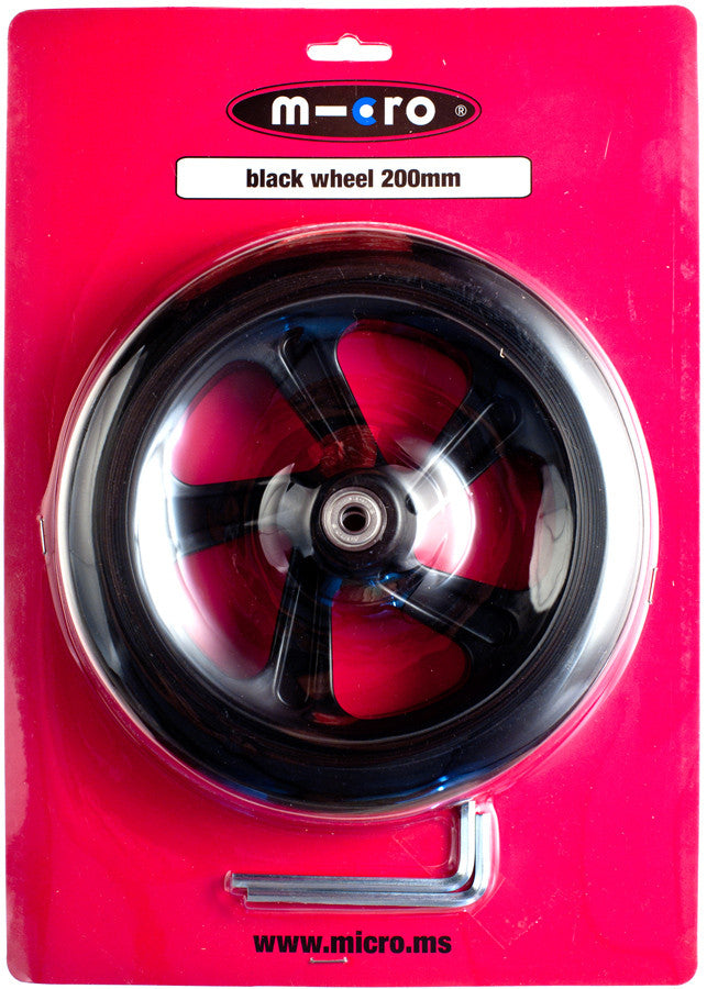 Micro Wheel Black 200mm