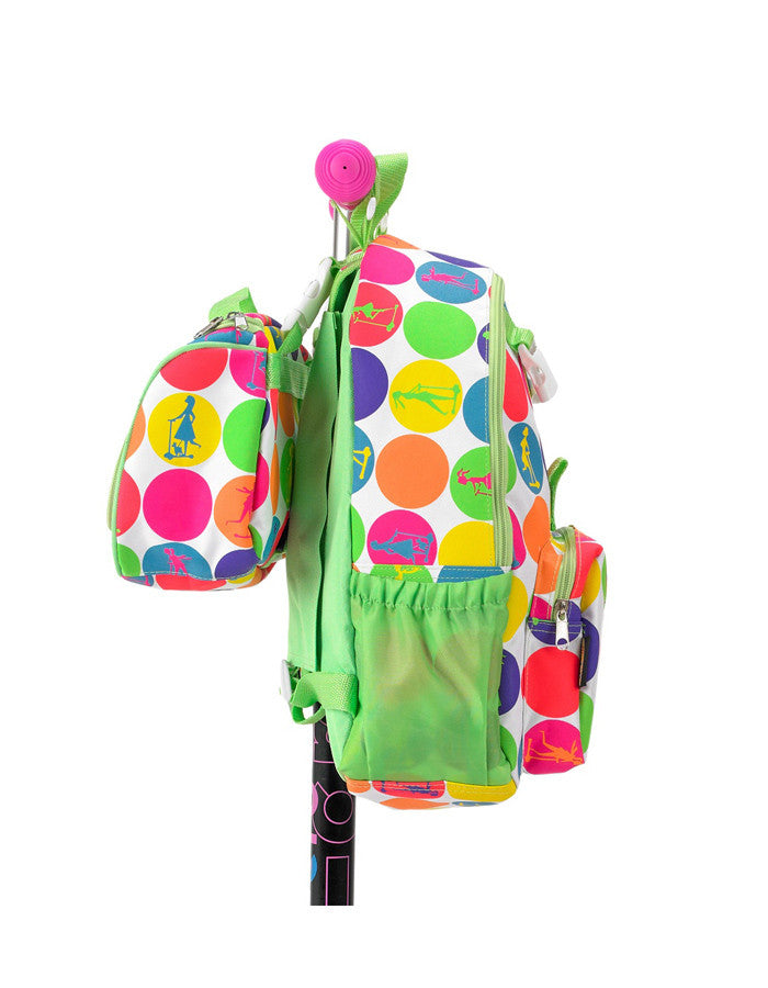MICRO Backpack + Lunch Bag- Neon Dots
